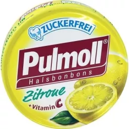 PULMOLL Sukkerfri bolsjer med citron, 50 g