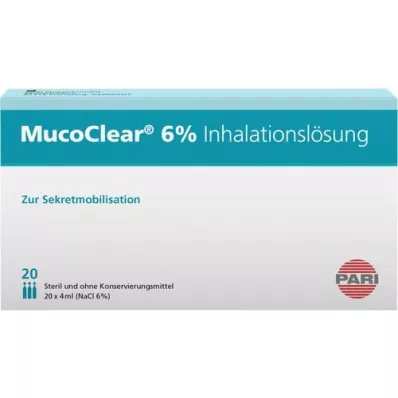 MUCOCLEAR 6% NaCl inhalationsopløsning, 20X4 ml