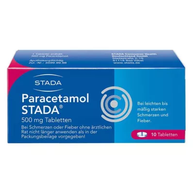 PARACETAMOL STADA 500 mg tabletter, 10 stk PARACETAMOL STADA 500 mg tabletter, 10 stk