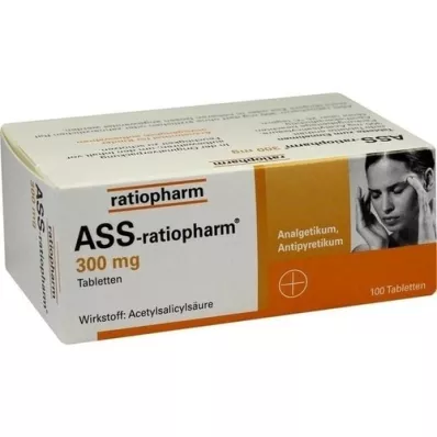 ASS-ratiopharm 300 mg tabletter, 100 stk