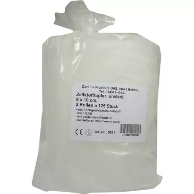 ZELLSTOFFTUPFER 8x10 cm rulle, 2X125 stk