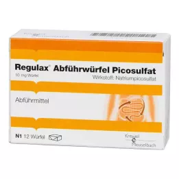 REGULAX Picosulfat afføringsmiddel i terninger, 12 stk
