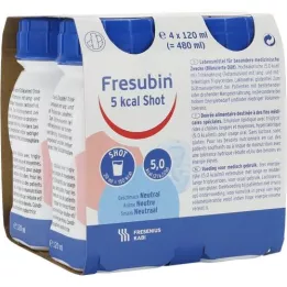 FRESUBIN 5 kcal SHOT Neutral opløsning, 4X120 ml