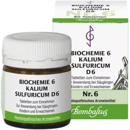 BIOCHEMIE 6 Kalium sulfuricum D 6 tabletter, 80 stk