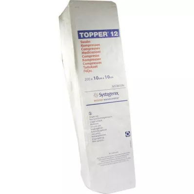 TOPPER 12 kompr.10x10 cm usteril, 200 stk