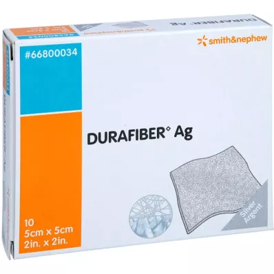 DURAFIBER Ag 5x5 cm bandage, 10 stk