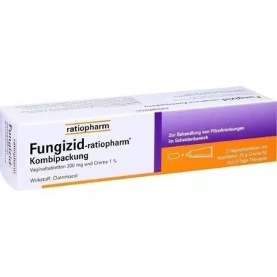 FUNGIZID-ratiopharm 3 vag. tabletter + 20g creme, 1 pakke