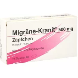 MIGRÄNE KRANIT 500 mg suppositorier, 10 stk