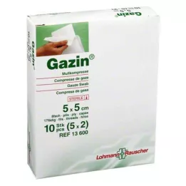 GAZIN Gaze komp. 5x5 cm steril 8-fold, 5X2 stk