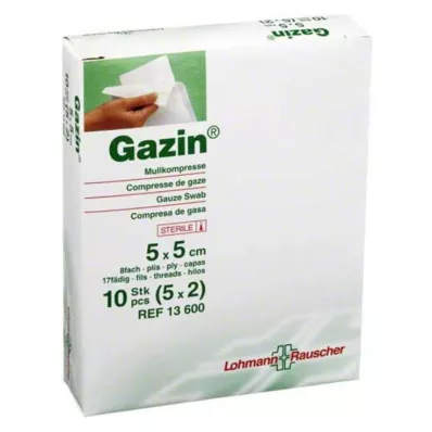 GAZIN Gaze komp. 5x5 cm steril 8-fold, 5X2 stk