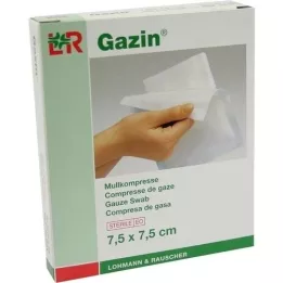 GAZIN Gaze komp. 7,5x7,5 cm steril 8-fold, 5X2 stk