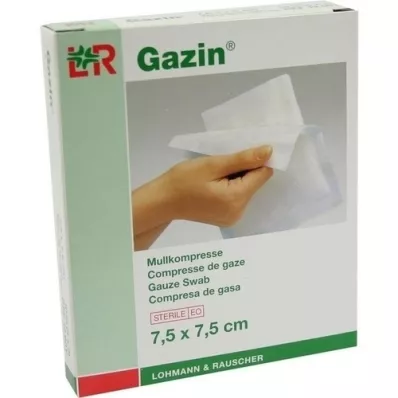 GAZIN Gaze komp. 7,5x7,5 cm steril 8-fold, 5X2 stk