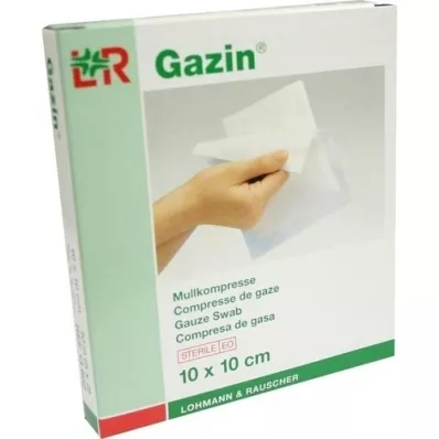GAZIN Gazekomp. 10x10 cm steril 8-fold, 5X2 stk