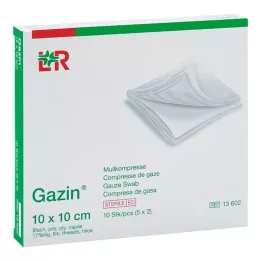 GAZIN Gazekomp. 10x10 cm steril 8-fold, 5X2 stk