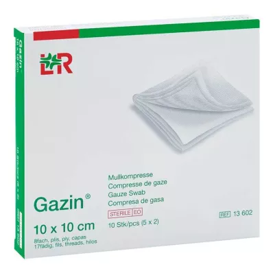 GAZIN Gazekomp. 10x10 cm steril 8-fold, 5X2 stk