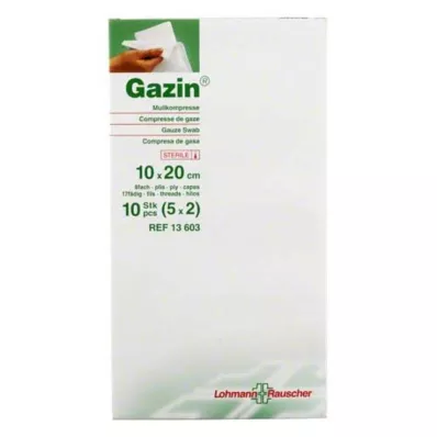 GAZIN Gaze komp. 10x20 cm steril 8-fold, 5X2 stk