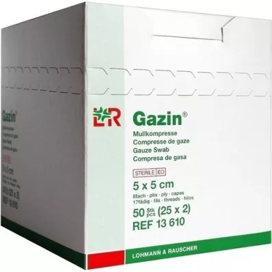 GAZIN Gaze komp. 5x5 cm steril 8-fold, 25X2 stk