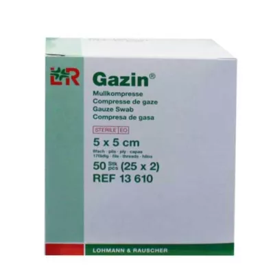 GAZIN Gaze komp. 5x5 cm steril 8-fold, 25X2 stk