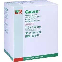 GAZIN Gaze komp. 7,5x7,5 cm steril 8-fold, 25X2 stk