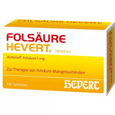 FOLSÄURE HEVERT Tabletter, 100 stk
