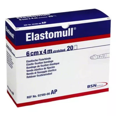 ELASTOMULL 6 cmx4 m elastisk fikseringstape 2100, 20 stk