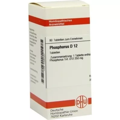 PHOSPHORUS D 12 tabletter, 80 kapsler
