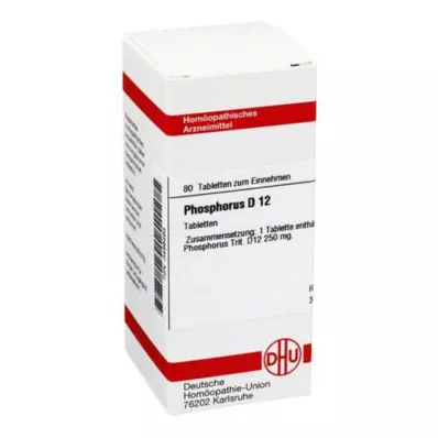 PHOSPHORUS D 12 tabletter, 80 kapsler
