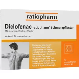 DICLOFENAC-ratiopharm smerteplastre, 10 stk