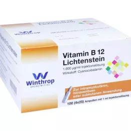 VITAMIN B12 1.000 μg Lichtenstein-ampuller, 100X1 ml