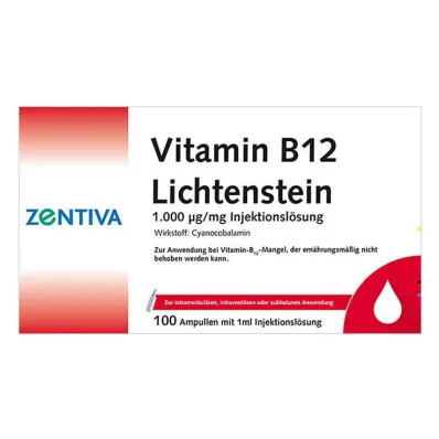 VITAMIN B12 1.000 μg Lichtenstein-ampuller, 100X1 ml