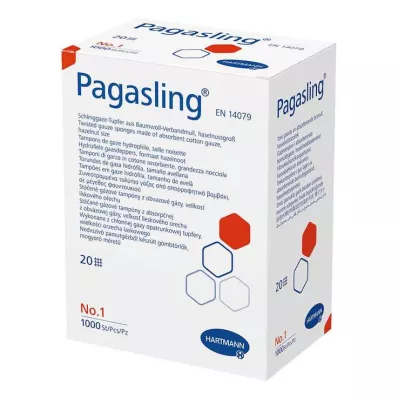 PAGASLING Usteril gazepind størrelse 1, hasselnødstørrelse, 1000 stk