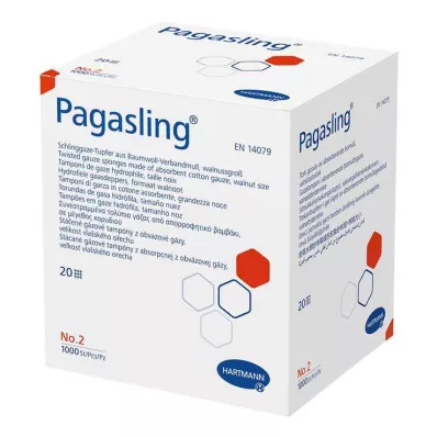 PAGASLING Usterile gazepinde str. 2 valnød, 1000 stk
