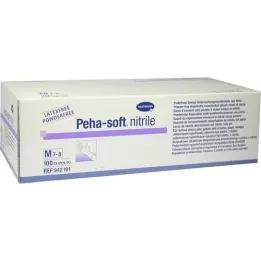 PEHA-SOFT nitril pudderfri handsker M, 100 stk