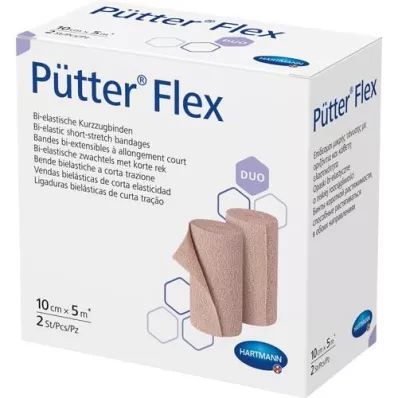 PÜTTER Flex Duo Bandage 10 cmx5 m, 2 stk