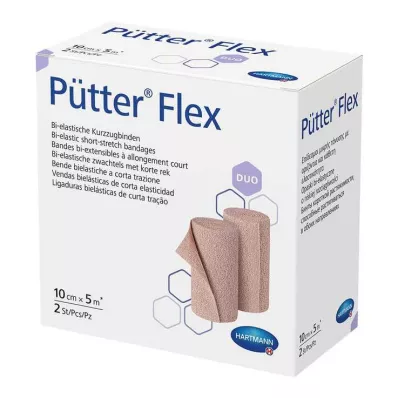 PÜTTER Flex Duo Bandage 10 cmx5 m, 2 stk