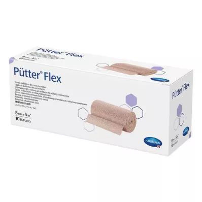 PÜTTER Flexbandage 8 cmx5 m, 10 stk