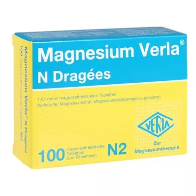 MAGNESIUM VERLA N Overtrukne tabletter, 100 stk