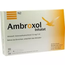 AMBROXOL Inhalationsopløsning til nebulisator, 50X2 ml