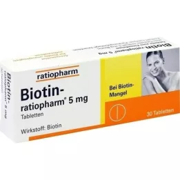 BIOTIN-RATIOPHARM 5 mg tabletter, 30 stk