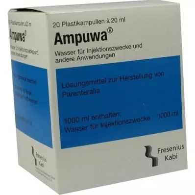 AMPUWA Plastampuller til injektion/infusion, 20X20 ml