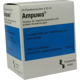 AMPUWA Plastampuller til injektion/infusion, 20X20 ml