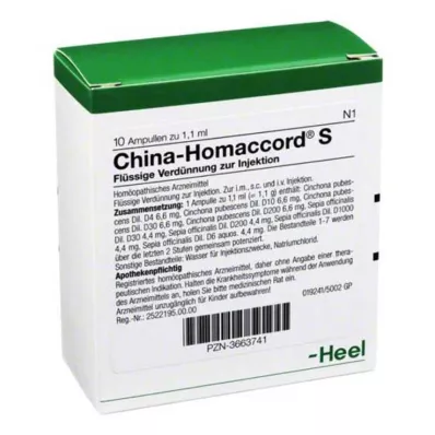 China Homaccord S ampuller, 10 stk