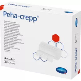 PEHA CREPP Fikseringsbandage 4 cmx4 m, 20 stk