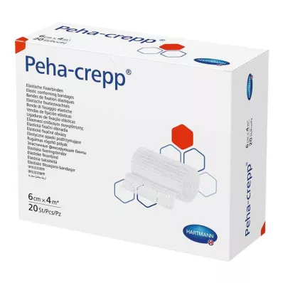 Peha Crepp fikseringsbandage 6 cm x 4 m, 20 stk Peha Crepp fikseringsbandage 6 cm x 4 m, 20 stk