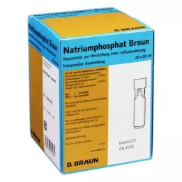 NATRIUMPHOSPHAT Braun MPC Koncentrat til infusionsvæske, 20X20 ml