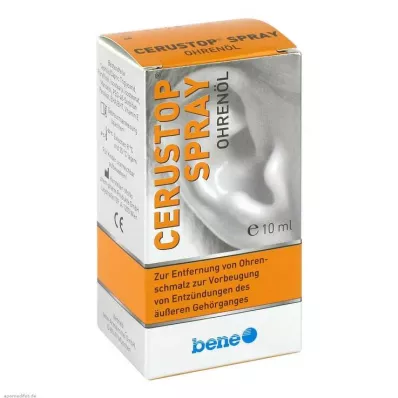 CERUSTOP Øreoliespray, 10 ml