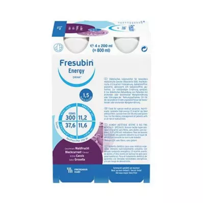 FRESUBIN ENERGY DRINK Skovfrugt drikkeflaske, 4X200 ml