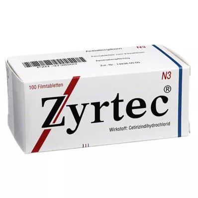 ZYRTEC Filmovertrukne tabletter, 100 stk