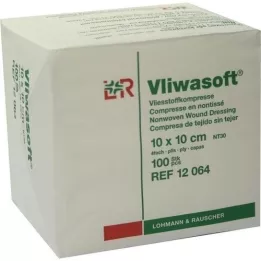 VLIWASOFT Ikke-vævede kompresser 10x10 cm usterile 4l, 100 stk