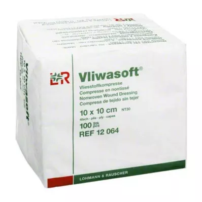 VLIWASOFT Ikke-vævede kompresser 10x10 cm usterile 4l, 100 stk